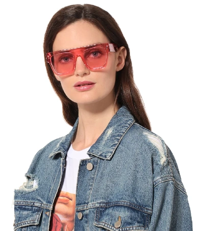 Shop Stella Mccartney Icy Ice Acetate Sunglasses In Pink