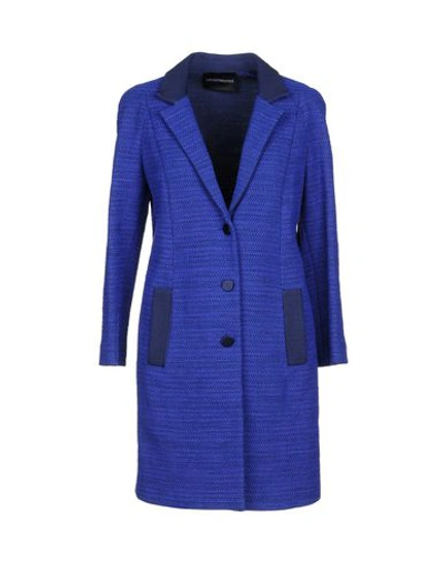 Shop Emporio Armani Coat In Purple