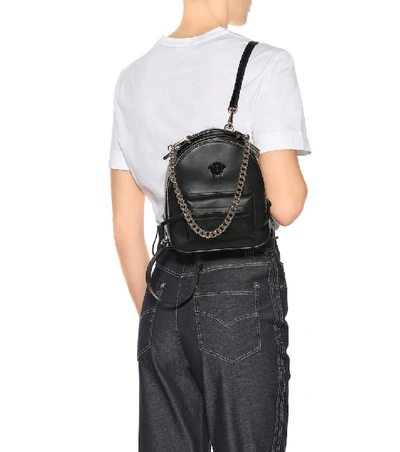 Shop Versace Palazzo Leather Backpack In Female