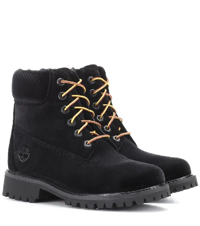 Shop Off-white X Timberland Velvet Ankle Boots In Black