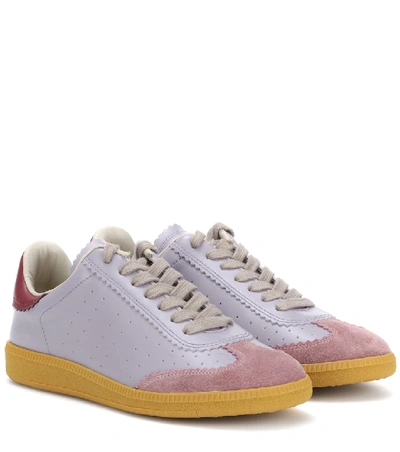 Shop Isabel Marant Bryce Leather And Suede Sneakers In Female