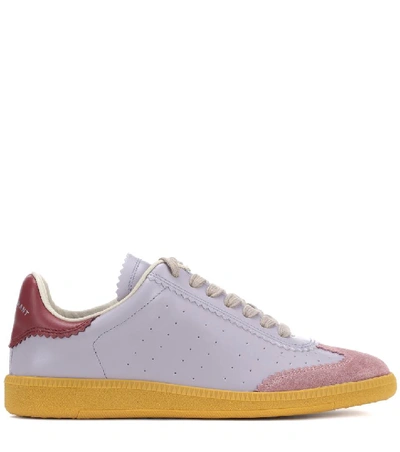 Shop Isabel Marant Bryce Leather And Suede Sneakers In Female