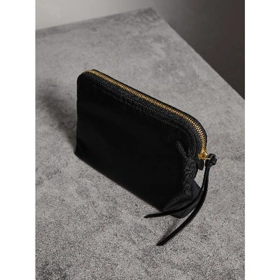 Shop Burberry Large Zip-top Technical Nylon Pouch In Black