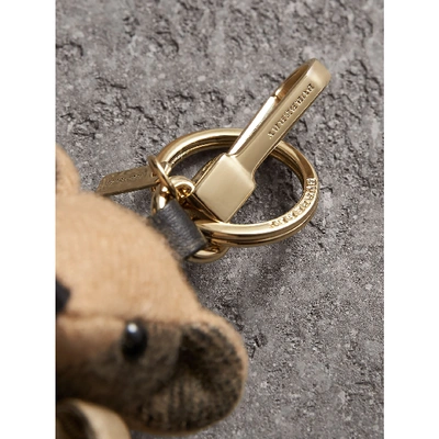 Shop Burberry Thomas Bear Charm In Trench Coat In Camel