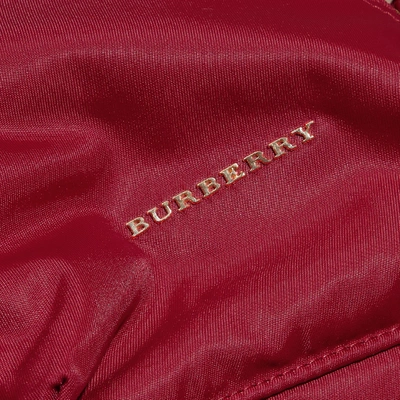 Shop Burberry The Small Rucksack In Technical Nylon And Leather In Parade Red