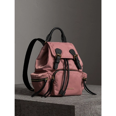 Burberry The Small Rucksack In Technical Nylon And Leather In