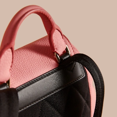 Shop Burberry The Medium Rucksack In Deerskin With Resin Chain In Blossom Pink