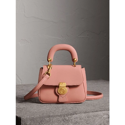 Shop Burberry The Mini Dk88 Top Handle Bag In Ash Rose