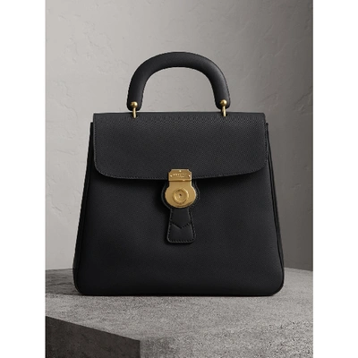 Shop Burberry The Large Dk88 Top Handle Bag In Black