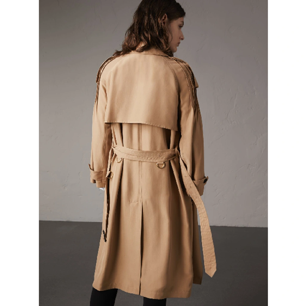 Burberry The Sandringham Extra long Trench Coat In Honey ModeSens