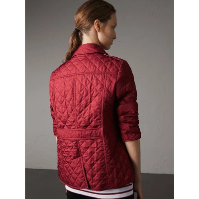 Shop Burberry Diamond Quilted Jacket In Parade Red