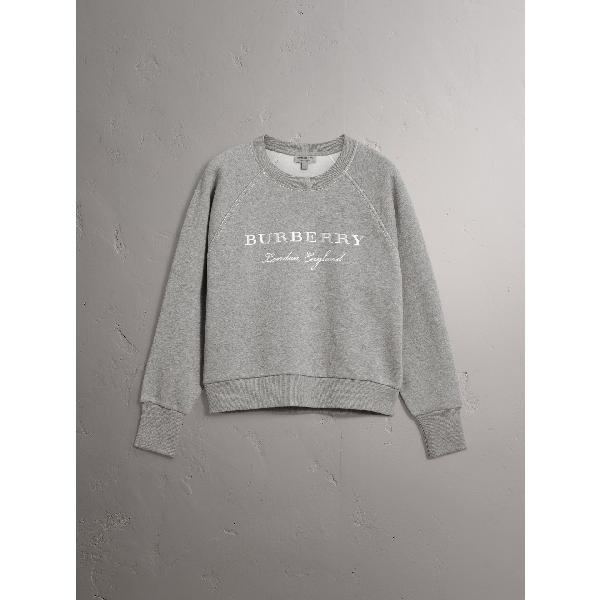 burberry embroidered jersey sweatshirt