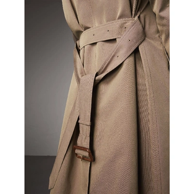 Shop Burberry The Brighton Car Coat In Taupe Brown