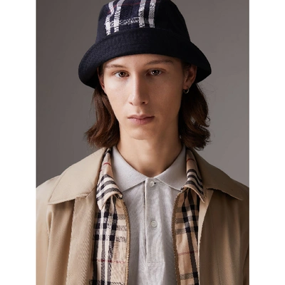 Burberry Gosha X Bucket Hat In Navy | ModeSens