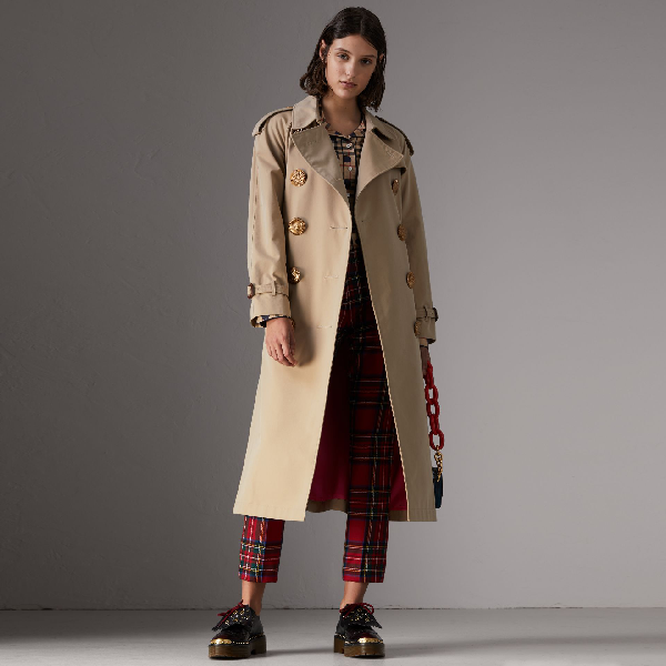 burberry bird button trench