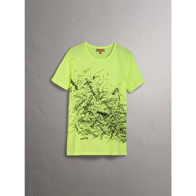 Shop Burberry Doodle Print Cotton T-shirt