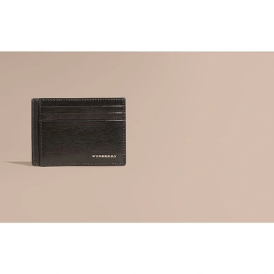 Shop Burberry London Leather Card Case In Black