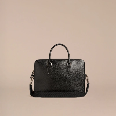Shop Burberry London Leather Briefcase In Black