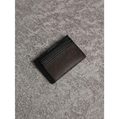 Shop Burberry London Check Card Case In Chocolate/black