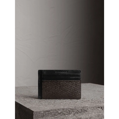 Shop Burberry London Check Card Case In Chocolate/black