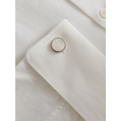 Shop Burberry Mother-of-pearl Stone Round Cufflinks