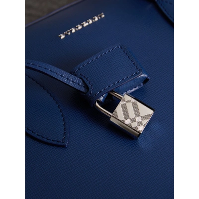 Shop Burberry London Leather Briefcase In Deep Blue