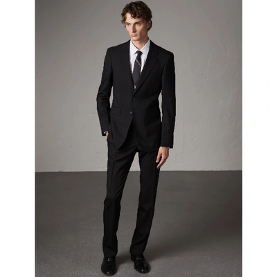 Shop Burberry Modern Fit Wool Suit In Black