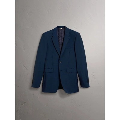 Shop Burberry Modern Fit Wool Mohair Suit In Royal Navy