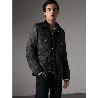 Burberry Garrington Quilted Zip-up Jacket, Black | ModeSens