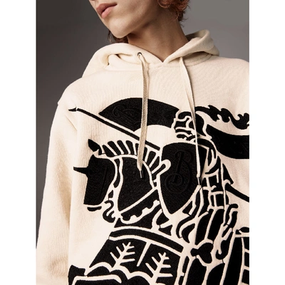 Burberry Equestrian Knight Device Cotton Hooded Sweatshirt In Natural White | ModeSens Burberry Equestrian Knight Device Cotton Hooded Sweatshirt In Natural White | ModeSens