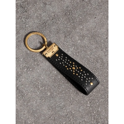 Leather key ring Burberry Black in Leather - 26944568