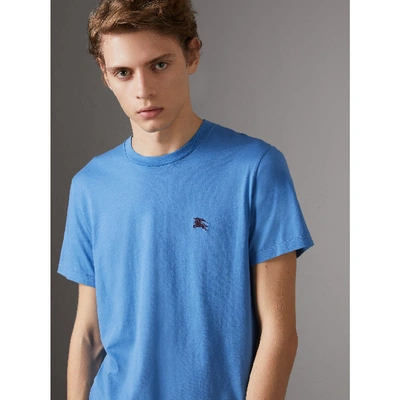 Shop Burberry Cotton Jersey T-shirt In Light Azure