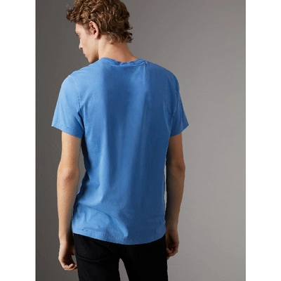 Shop Burberry Cotton Jersey T-shirt In Light Azure
