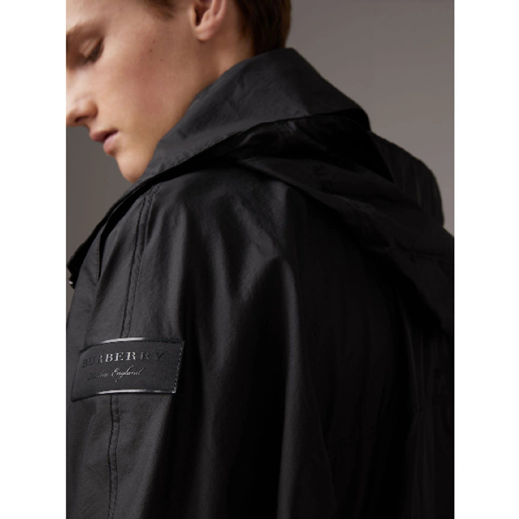 Burberry Packaway Hood Funnel-neck Jacket In Black | ModeSens