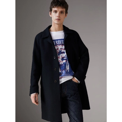 Burberry Cashmere Car Coat In Navy | ModeSens
