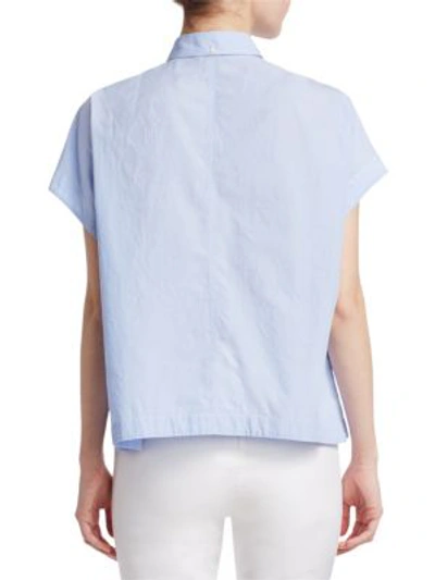 Shop Rag & Bone Cotton Pearson Shirt In Light Blue Multi