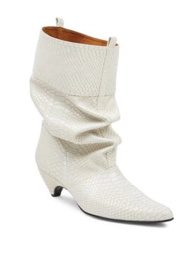 Shop Stella Mccartney Slouchy Leather Boots In White