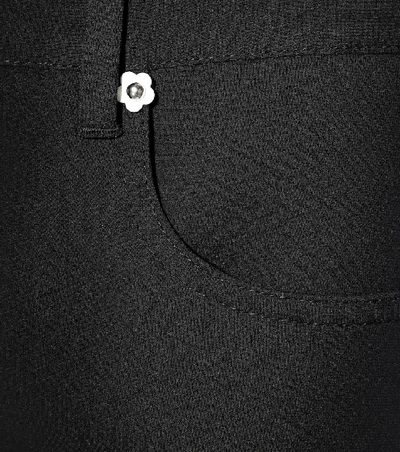 Shop Miu Miu Slim-cut Trousers In Black