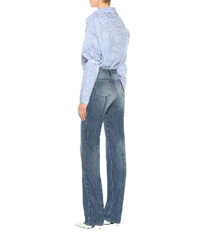 Shop Maison Margiela High-waisted Straight-leg Jeans In Blue