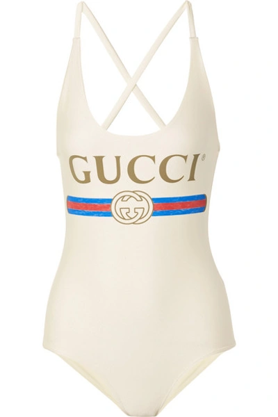 Shop Gucci Printed Swimsuit