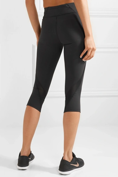 Shop Nike Power Epic Lux Mesh-paneled Dri-fit Stretch Leggings