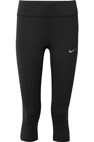 Shop Nike Power Epic Lux Mesh-paneled Dri-fit Stretch Leggings