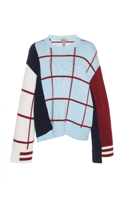 Shop Mrz Colorblock Combo Sweater In Blue