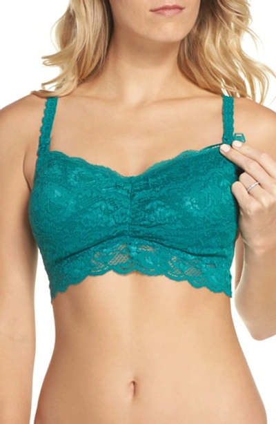 Shop Cosabella 'never Say Never Mommie' Soft Cup Nursing Bralette In Emerald Green