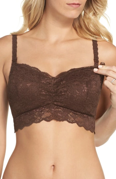 Shop Cosabella 'never Say Never Mommie' Soft Cup Nursing Bralette In Espresso