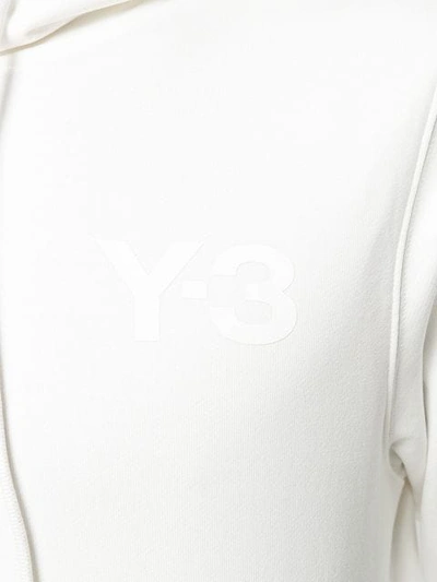 Shop Y-3 Logo Hoodie - White