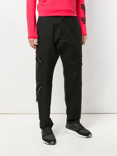 Shop Stone Island Shadow Project Zip Detail Trousers