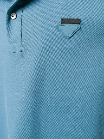 Shop Prada Classic Polo Shirt In Blue