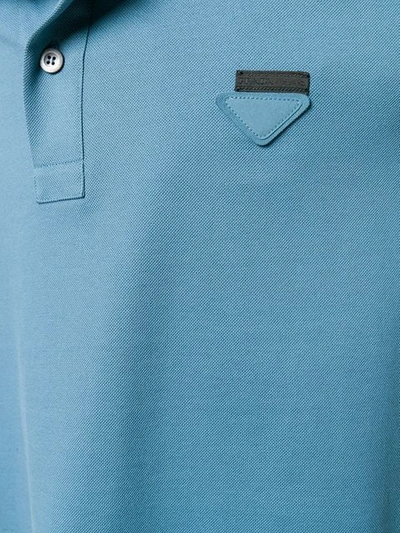 Prada Classic Polo Shirt In Blue