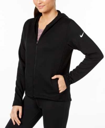 Shop Nike Dry Zip Training Hoodie In Black